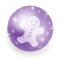 metalen Purper Kerstmis bal. png