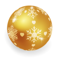 Metallic Gold Christmas Ball. png