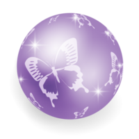 Metallic Purple Christmas Ball. png