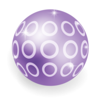 Metallic Purple Christmas Ball. png