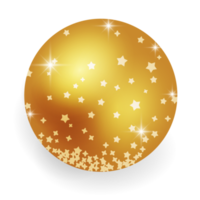 Metallic Gold Christmas Ball. png