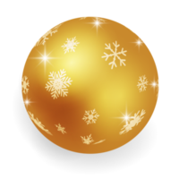 bola de navidad de oro metalizado. png