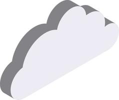 cloud illustration in 3D isometric style vector