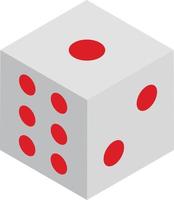 dice illustration in 3D isometric style vector