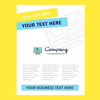 diseño de página de título de presentación de computadora para el perfil de la empresa presentaciones de informes anuales folleto folleto antecedentes vectoriales vector