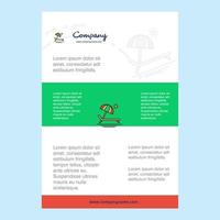 Template layout for Beach comany profile annual report presentations leaflet Brochure Vector Background