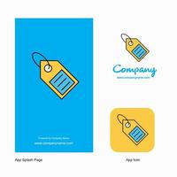 Sale tag Company Logo App Icon and Splash Page Design Creative Business App Design Elements vector