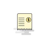 Flat Invoice Icon Vector