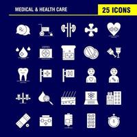 Medical And Health Care Solid Glyph Icon for Web Print and Mobile UXUI Kit Such as Medical Chat Mail Hospital Wheelchair Medical Hospital Patient Pictogram Pack Vector