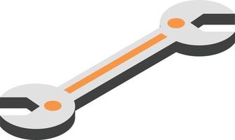 wrench illustration in 3D isometric style vector