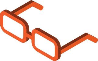 ilustración de gafas cuadradas en estilo isométrico 3d vector