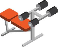 Weight lifting equipment illustration in 3D isometric style vector