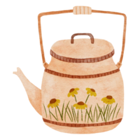 Kettle Watercolor Illustration png