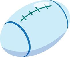 rugby ball illustration in 3D isometric style vector