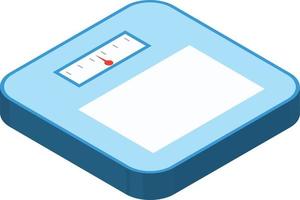 weighing scale illustration in 3D isometric style vector