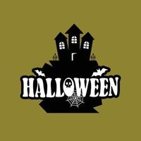 Halloween design with typography and light background vector