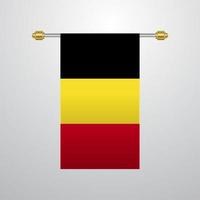 Belgium hanging Flag vector