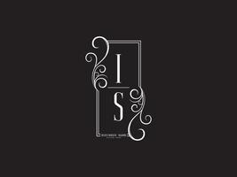 Typography IS Logo, Luxury IS si Logo Letter Vector