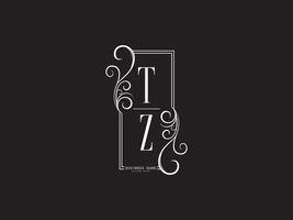 logotipo de la letra tz, monograma del logotipo de letras de lujo abstracto tz vector
