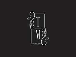 logotipo de la letra tm, monograma del logotipo de letras de lujo abstracto tm vector