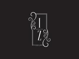 Typography IZ Logo, Luxury Iz zi Logo Letter Vector