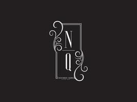 Beautiful NQ Luxury Logo, New Nq qn Black White Letter Logo Design vector