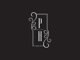 Initials PH Luxury Logo Letter Vector