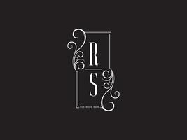 Monogram RS r s Luxury Logo Letter Vector Icon Design