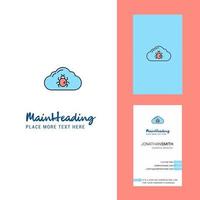 Bug on cloud Creative Logo and business card vertical Design Vector