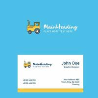 Tractor logo Design with business card template Elegant corporate identity Vector
