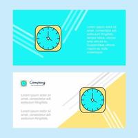 Clock abstract corporate business banner template horizontal advertising business banner vector