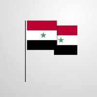 Syria waving Flag design vector