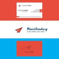 Beautiful Send button Logo and business card vertical Design Vector