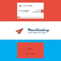 Beautiful Send button Logo and business card vertical Design Vector