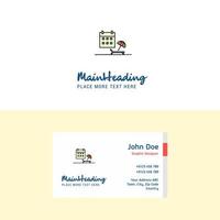 Flat Beach Logo and Visiting Card Template Busienss Concept Logo Design vector