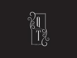 Qt, QT Abstract Luxury Letters Logo Monogram vector