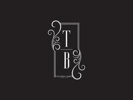 logotipo de la letra tb, monograma del logotipo de letras de lujo abstracto tb vector