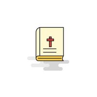 Flat Holy Bible Icon Vector