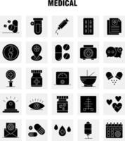 Medical Solid Glyph Icons Set For Infographics Mobile UXUI Kit And Print Design Include Medical Medicine Hospital Healthcare Medical Tube Lab Plus Eps 10 Vector