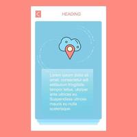 Cloud navigation mobile vertical banner design design Vector