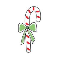 Christmas lollipop with a bow vector