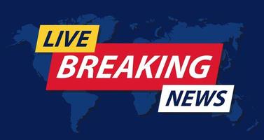 Breaking news banner template. Breaking news background. Vector Illustration