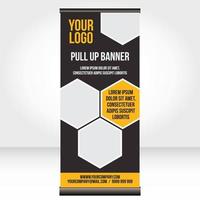 Roll up banner pull up template blank design vector