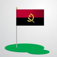 asta de la bandera de angola vector