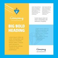 Diamond Business Company Poster Template with place for text and images vector background