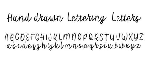 Hand drawn Lettering Letters. Perfect for lettering. Make your word. vector