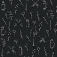 pattern background with medieval weapons icon Vector illustration