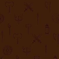 pattern background with medieval weapons icon Vector illustration