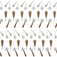 pattern background with medieval weapons icon Vector illustration