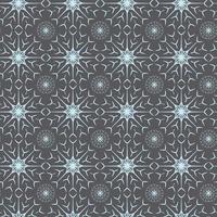 Endless pattern of outline abstract snowflakes in trendy winter hues. Abstract backdrop. Isolate vector